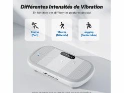 MERACH Aparato De Musculación|Plataforma vibratoria , mando a distancia, pantalla LED, Bluetooth, 10 velocidades, 11 programas, silenciosa, capacidad 200KG