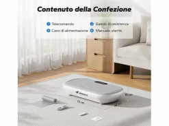 MERACH Aparato De Musculación|Plataforma vibratoria , mando a distancia, pantalla LED, Bluetooth, 10 velocidades, 11 programas, silenciosa, capacidad 200KG