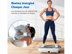 Plataforma vibratoria 10 velocidades con mando a distancia y pantalla LED, entrenamiento completo, fitness silencioso, , 150KG MÁX^MERACH New