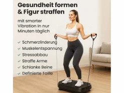 Plataforma vibratoria de 200 W, dispositivo de fitness con 199 niveles y altavoz, entrenamiento completo en casa, máximo 150 kg.^NETTLIFE Discount