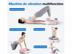 MERACH Aparato De Musculación|Plataforma Vibratoria Silenciosa , 11 Niveles, LED, Bluetooth, Altavoz Integrado, Control Remoto, Modo Manual/Automático, Máx 181kg,