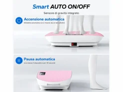 MERACH Aparato De Musculación|Plataforma Vibratoria Silenciosa , 11 Niveles, LED, Bluetooth, Altavoz Integrado, Control Remoto, Modo Manual/Automático, Máx 181kg,