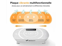 MERACH Plataforma Vibratoria Silenciosa , 11 Niveles, LED, Bluetooth, Altavoz Integrado, Control Remoto, Modo Manual/Automático, Máx 181kg, Gris Sale