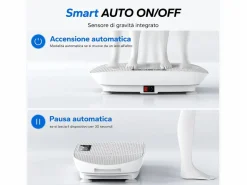 MERACH Plataforma Vibratoria Silenciosa , 11 Niveles, LED, Bluetooth, Altavoz Integrado, Control Remoto, Modo Manual/Automático, Máx 181kg, Gris Sale