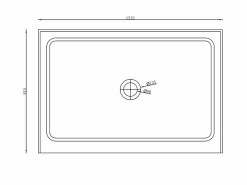 Plato de ducha de cemento, Ancho 121,5 x 81,5 x Alt. 9,5 cm, RIAZOS^Shower & Design