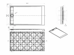 Plato de ducha de resina – – 160 x 90 cm – LYROSA^Shower & Design Hot