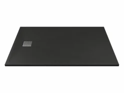Shower & Design Plato de ducha de resina para colocar en superficie o encastrar - - 160 x 90 cm - MIRNOSA Negro Sale