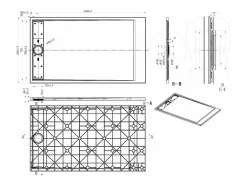Shower & Design Plato De Ducha|Plato de ducha de resina para instalar en superficie o empotrado - - 140 x 80 cm - LYROSA
