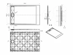 Shower & Design Plato De Ducha|Plato de ducha de resina para colocar en superficie o encastrar - - 120 x 80 cm - MIRNOSA