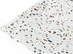 Plato de ducha extraplano en resina SMC con sifón - terrazo blanco - 140 x 90 cm - MIRNOSA^Shower & Design Outlet