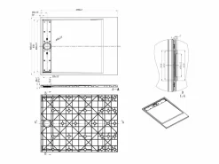 Shower & Design Plato de ducha para montar, color , Ancho 120 x Prof. 90 cm, LYROSA Blanco New