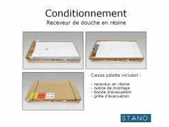 STANO Plato de ducha pizarra CLEVER ANTRACITA 80x150 cm Gris Outlet
