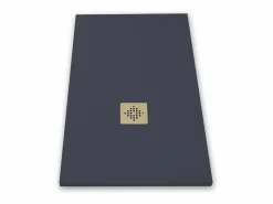 Plato de ducha pizarra PURE GRAFITO 100x200 cm rejilla inox^MIRLO Outlet