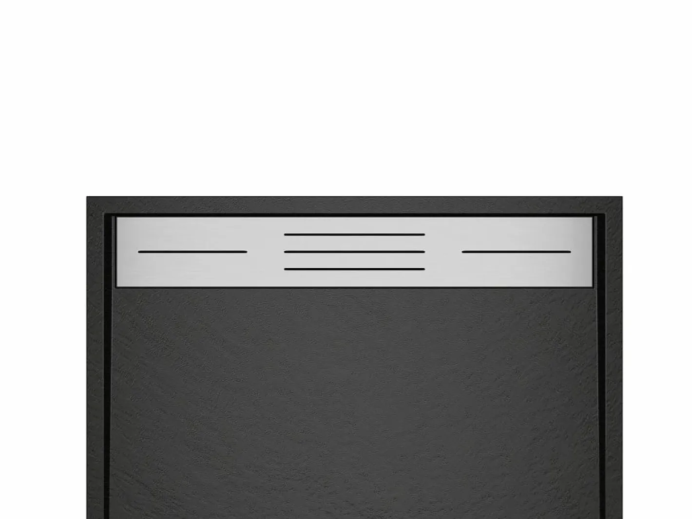 Shower & Design Plato de ducha rectangular de resina - - 120 x 90 cm - LYROSA Negro Clearance