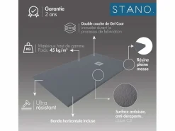 Plato de ducha resina COVER CREMA 80x120cm^STANO New