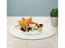 The Home Deco Factory Presentación Y Servicio|Plato giratorio de cristal de 45 cm