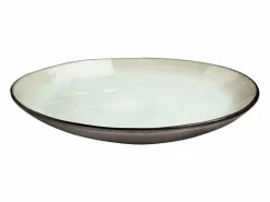 MEDARD DE NOBLAT Vajilla|Vajilla|Plato llano Shadow Nacre 28 cm (juego de 6) - Gres Reactivo Esmaltado - Marrón
