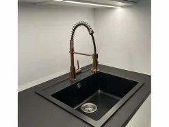 Plimo Mezclador para fregadero con ducha móvil, cobre cepillado^Essebagno Discount