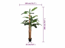Plátano artificial 22 hojas 200 cm^ Online