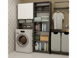POLA - Mueble de baño sobre la lavadora - Antracita / Blanco^TOPESHOP Clearance