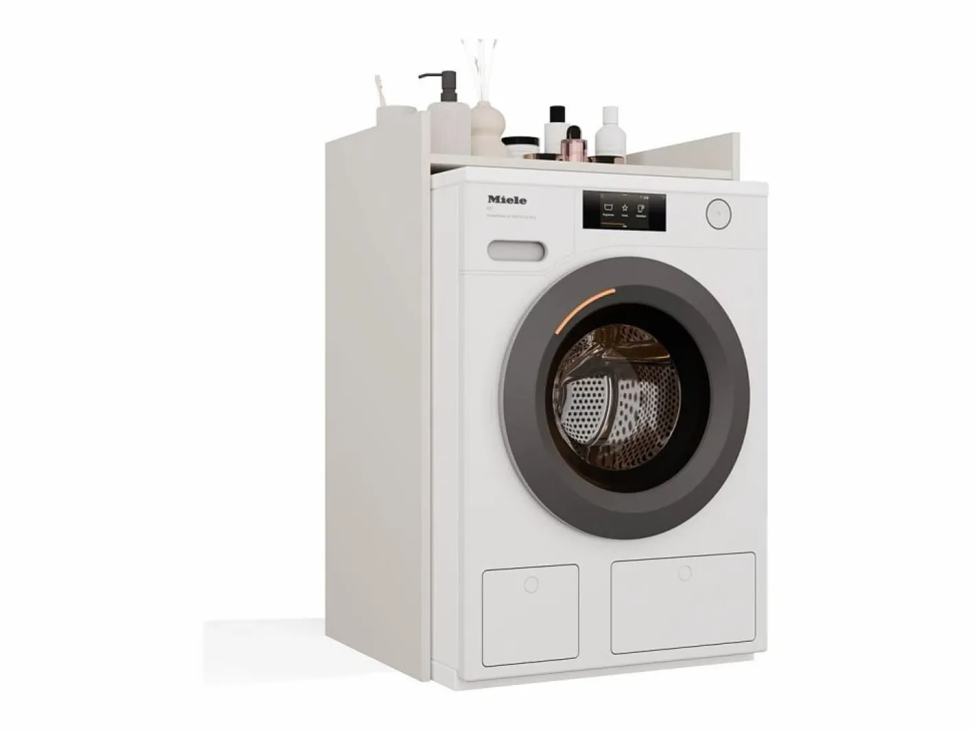 TOPESHOP POLA NP - Mueble de baño para lavadora + Estante de baño - 64x50x97,5 cm - Cachemira Beige Discount