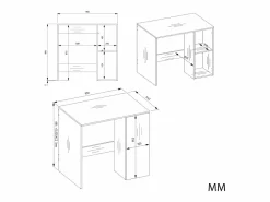 TOPESHOP POLA NP 1D - Armario para lavadora de baño con puertas 2 estantes - 95x64x88,5 cm - Blanco