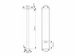 POPA - Foco solar de 100 cm y 4000 K para jardín, Beneito Faure^ New