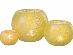 Portavelas mosaicos redondo cristal Alt. 17 cm^J-Line Clearance