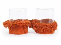 Bazar Bizar Portavelas Oh My Gee - Terciopelo Óxido - L Terracota
