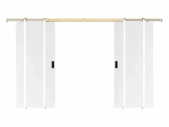 Vente-unique Porte doble empotrable - 2 x Alt. 205 x L83 cm MDF + PVC - VARIN II Blanco Best