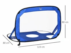 Aparato De Musculación|Portería de fútbol desplegable, 2 piezas, portátil y plegable, con bolsa de transporte, (123 x 80 x 80 cm)