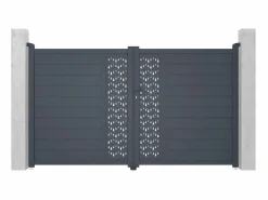EXPERTLAND Portón|Portón aluminio - Ancho 305 x Alt. 181 cm - Antracita - GREGOR