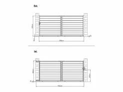 EXPERTLAND Portón|Portón corredero de aluminio antracita - 392x176 cm - PRIMO