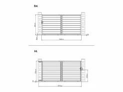 EXPERTLAND Portón|Portón corredero de aluminio con calado antracita - Ancho 350 x Alt. 176 cm - PRIMO