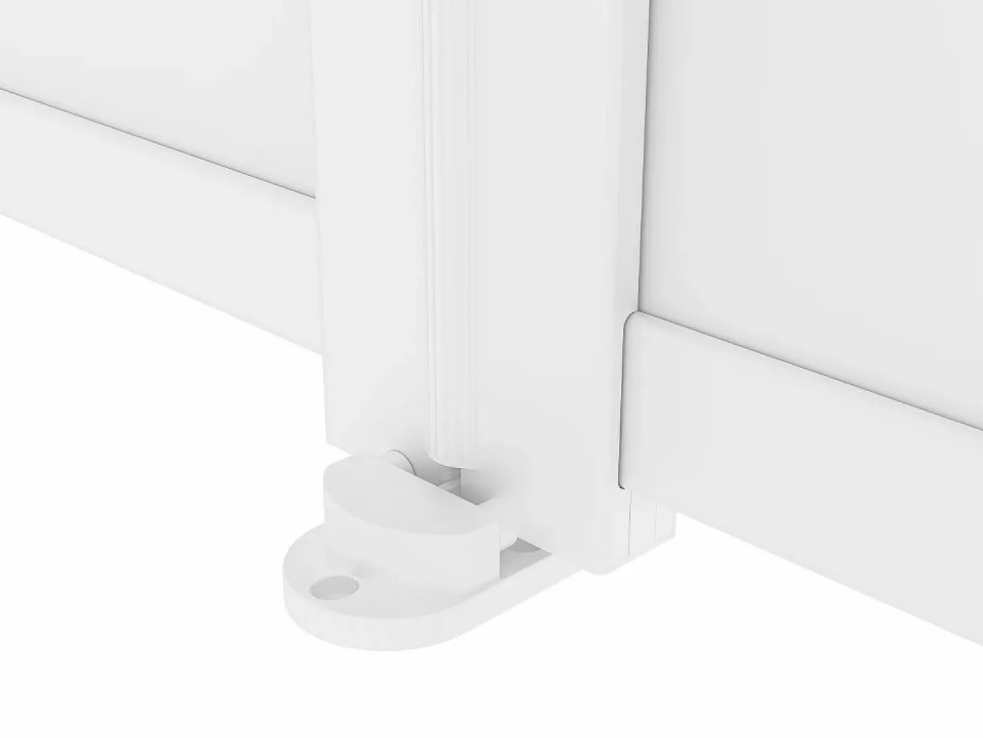 EXPERTLAND Portón de aluminio Ancho 305 x Alt. 181 cm NAZARIO Blanco New