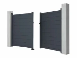 EXPERTLAND Portón|Portón de aluminio color antracita Ancho 300 x Alt. 158 cm NAZARIO