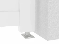 EXPERTLAND Portón eléctrico batiente de aluminio Ancho 305 x Alt. 181 cm NAZARIO Blanco Discount