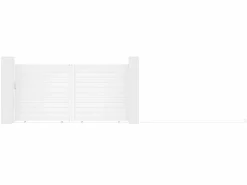 EXPERTLAND Portón|Portón eléctrico corredero de aluminio Ancho 374 x Alt. 180 cm NAZARIO
