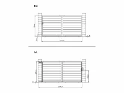 EXPERTLAND Portón|Portón motorizado de aluminio color antracita NAZARIO - Ancho 374 x Alt. 180 cm