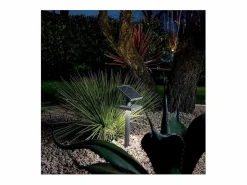 Poste de aluminio SOLAR con panel solar ajustable y sensor crepuscular - Grafito 3000k Gris Clearance