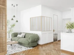 Vente-unique Poste de esquina vidriería taller de aluminio termolacado 105 cm natural claro BAYVIEW Color natural claro