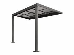 EXPERTLAND Pérgola|Pérgola adosada con techo deslizante, 9 m², antracita IZEDA