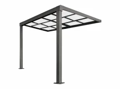 EXPERTLAND Pérgola|Pérgola adosada con techo deslizante, 9 m², antracita IZEDA