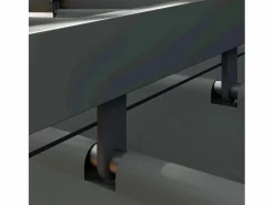 Pérgola adosada con techo retráctil, estructura de acero y poliéster, color oscuro (297x297x230cm)^ Sale