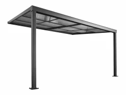 EXPERTLAND Pérgola|Pérgola adosada con techo deslizable, 12m², antracita IZEDA