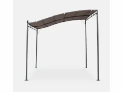 Pérgola adosada de acero, 3x2.5m pardo^Sweeek Hot