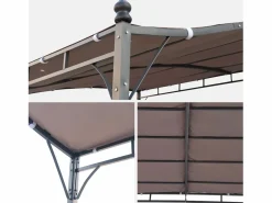 Pérgola adosada de acero, 3x2.5m pardo^Sweeek Hot