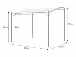 Pérgola adosada de acero, 3x2.5m pardo^Sweeek Hot