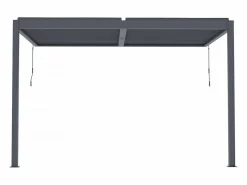 Habitat et jardin Pérgola|Pérgola bioclimática adosada "Windsor" con led - 3 x 4 m - Antracita