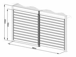 EXPERTLAND Pérgola|Pérgola bioclimática autoportante en aluminio 12 m² antracita con celosía - AMADORA